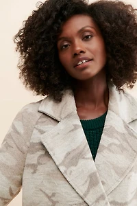 Avec Les Filles Camo Printed Overcoat
