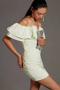 Maeve Ruched Off-The-Shoulder Dress
