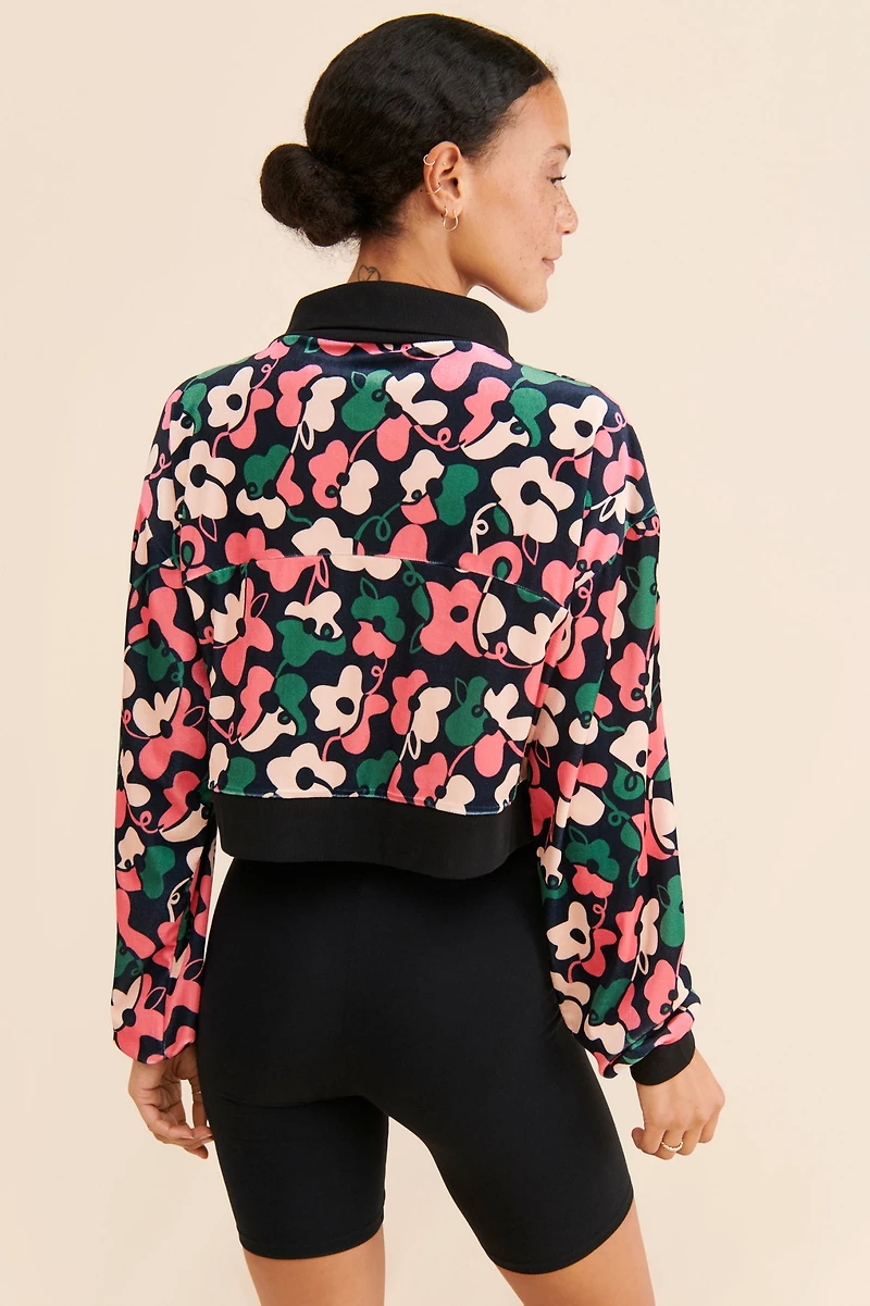 Dazey LA Velvet Half-Zip Pullover