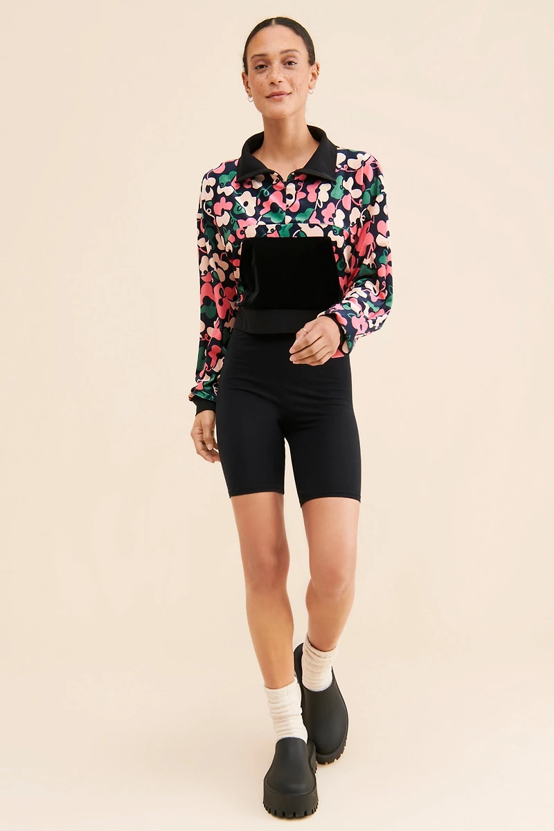 Dazey LA Velvet Half-Zip Pullover