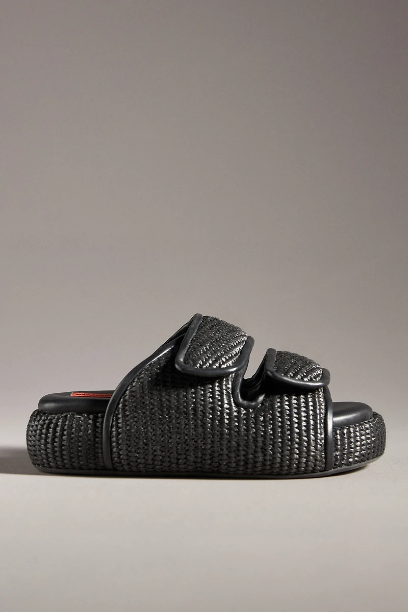 SIMONMILLER Cro Raffia Slide Sandals