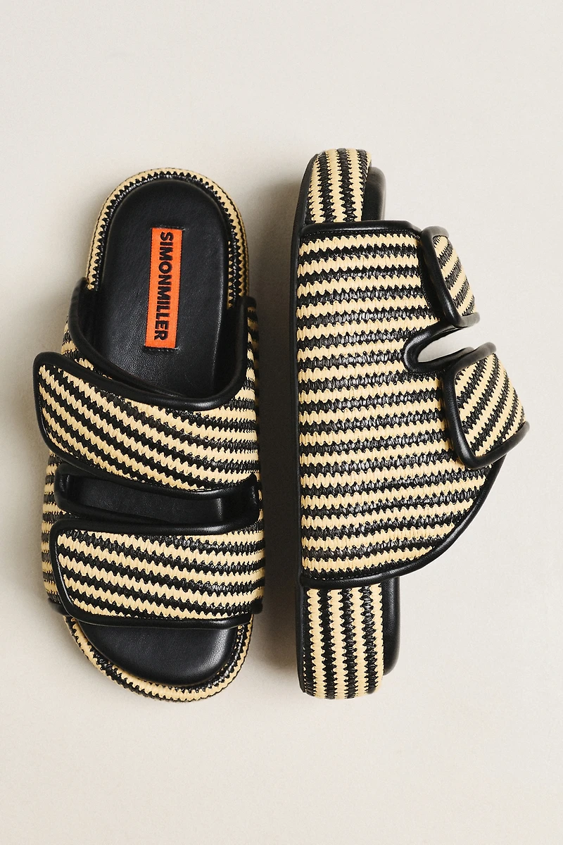 SIMONMILLER Cro Raffia Slide Sandals