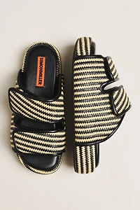 SIMONMILLER Cro Raffia Slide Sandals