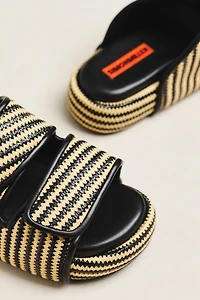 SIMONMILLER Cro Raffia Slide Sandals