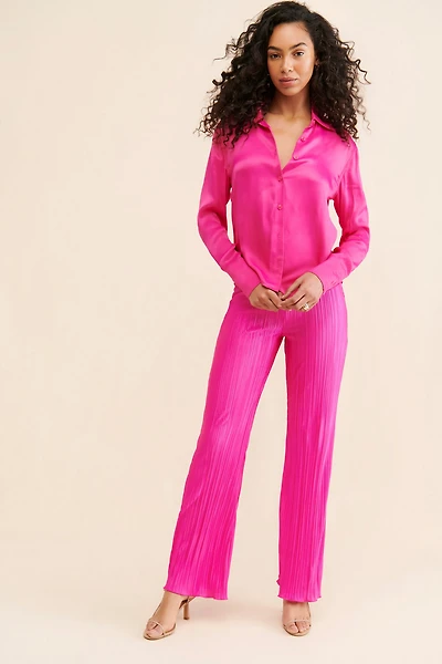 Good American Always Fit Plisse Pants