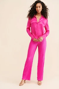 Good American Always Fit Plisse Pants
