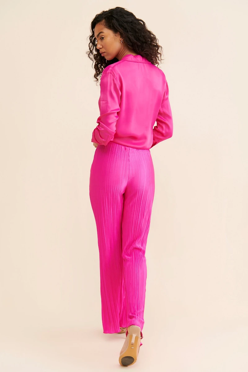 Good American Always Fit Plisse Pants