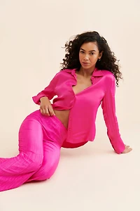 Good American Always Fit Plisse Pants