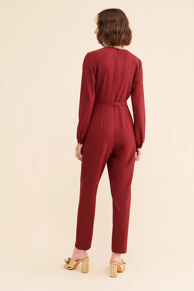 Hutch Pleated Front Tie Jumpsuit