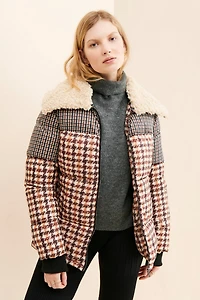 Bernardo Houndstooth Puffer Jacket