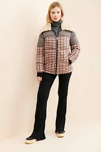 Bernardo Houndstooth Puffer Jacket