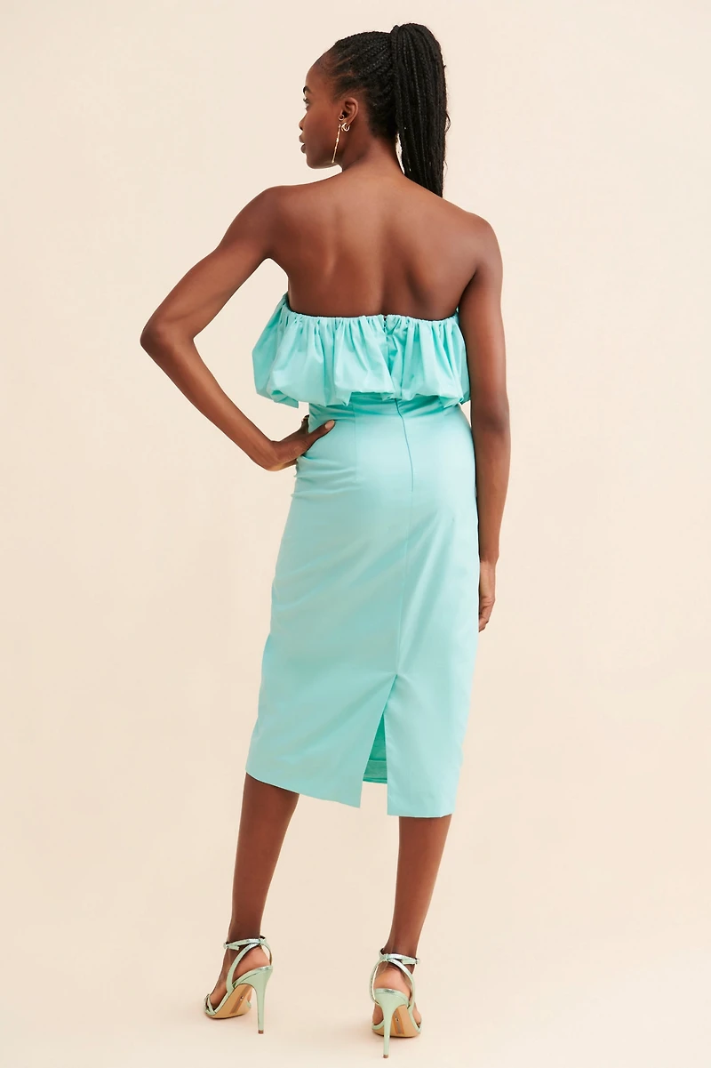 Let Me Be Slim Bubble Midi Dress