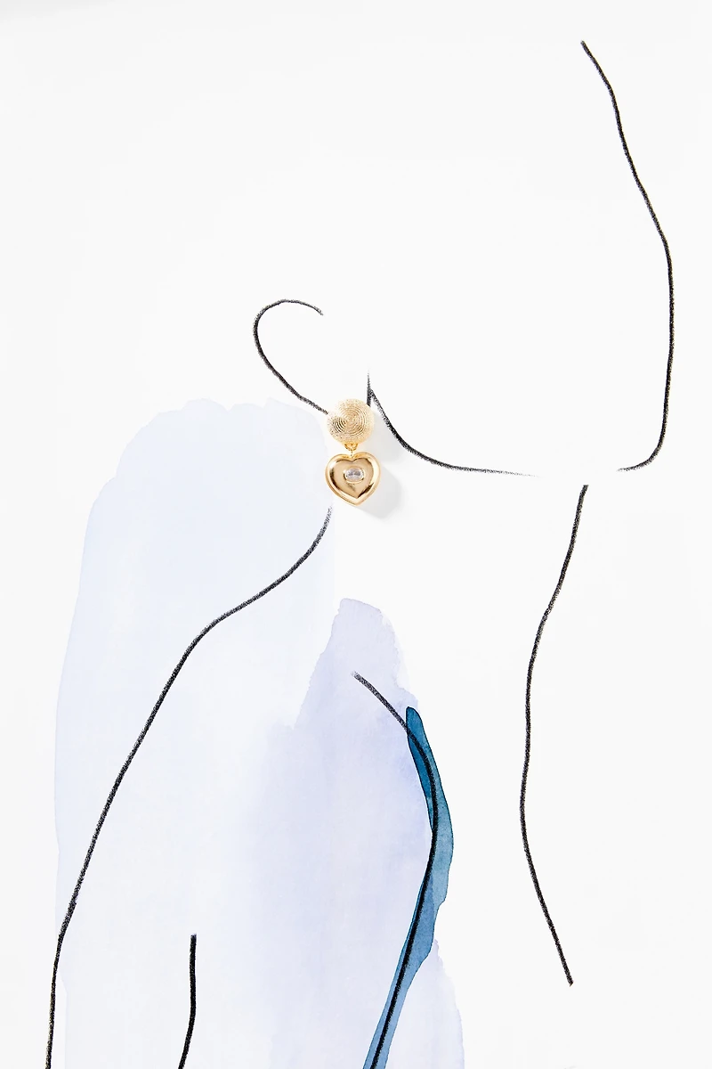 Heart Drop Earrings