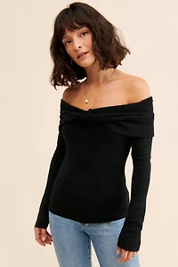 Sanctuary Only One Off-Shoulder Sweater