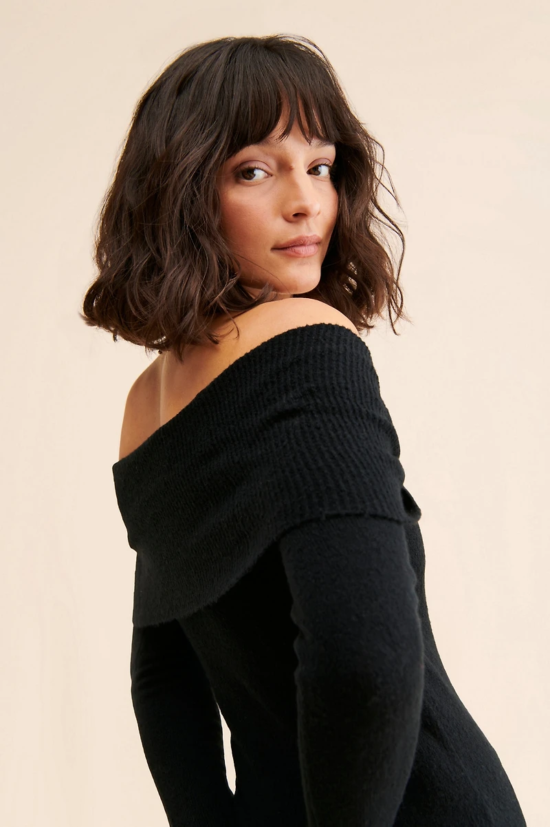 Sanctuary Only One Off-Shoulder Sweater