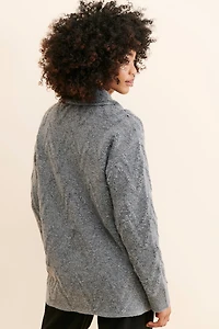 Flat White Knit Sweater Coat