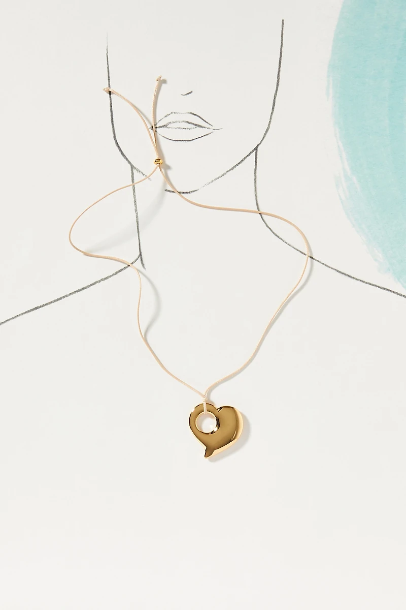 Frasier Sterling Love Note Cord Choker Necklace