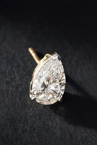 Pear-Cut 2ct Diamond Post Earrings