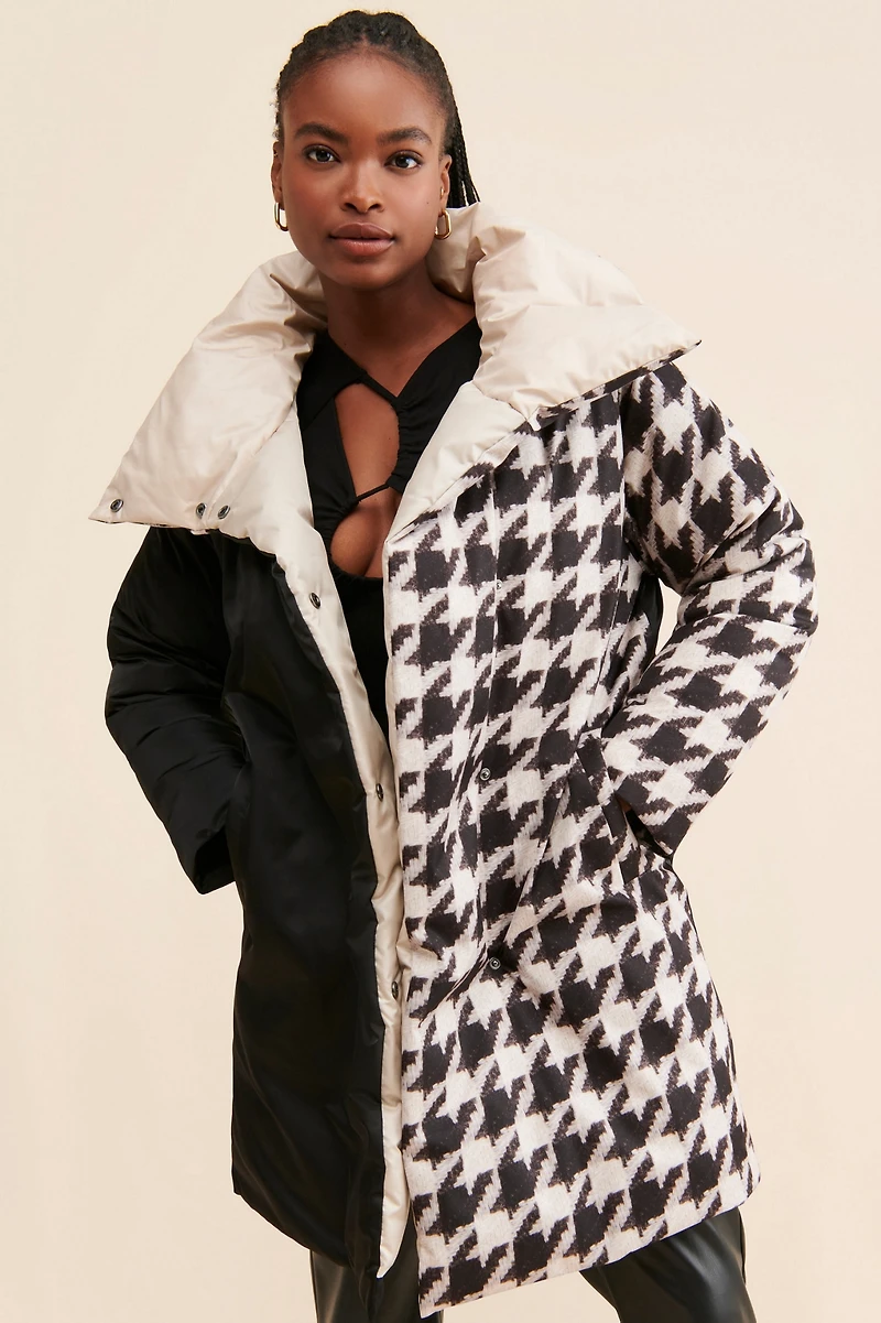 Bernie Mixed Print Puffer