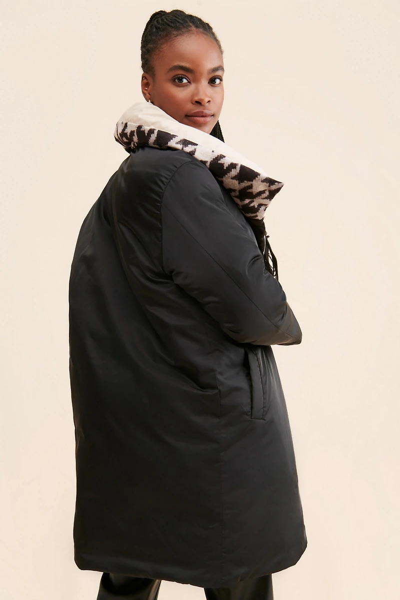 Bernie Mixed Print Puffer