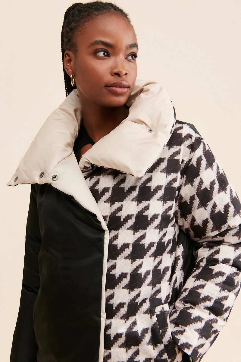 Bernie Mixed Print Puffer