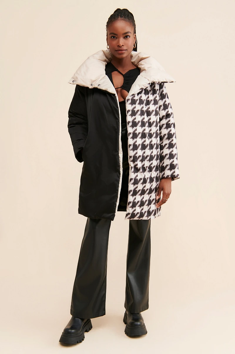 Bernie Mixed Print Puffer