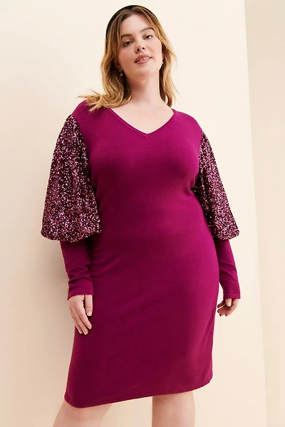 Bl-nk Lilianna Sequin Sleeved Dress