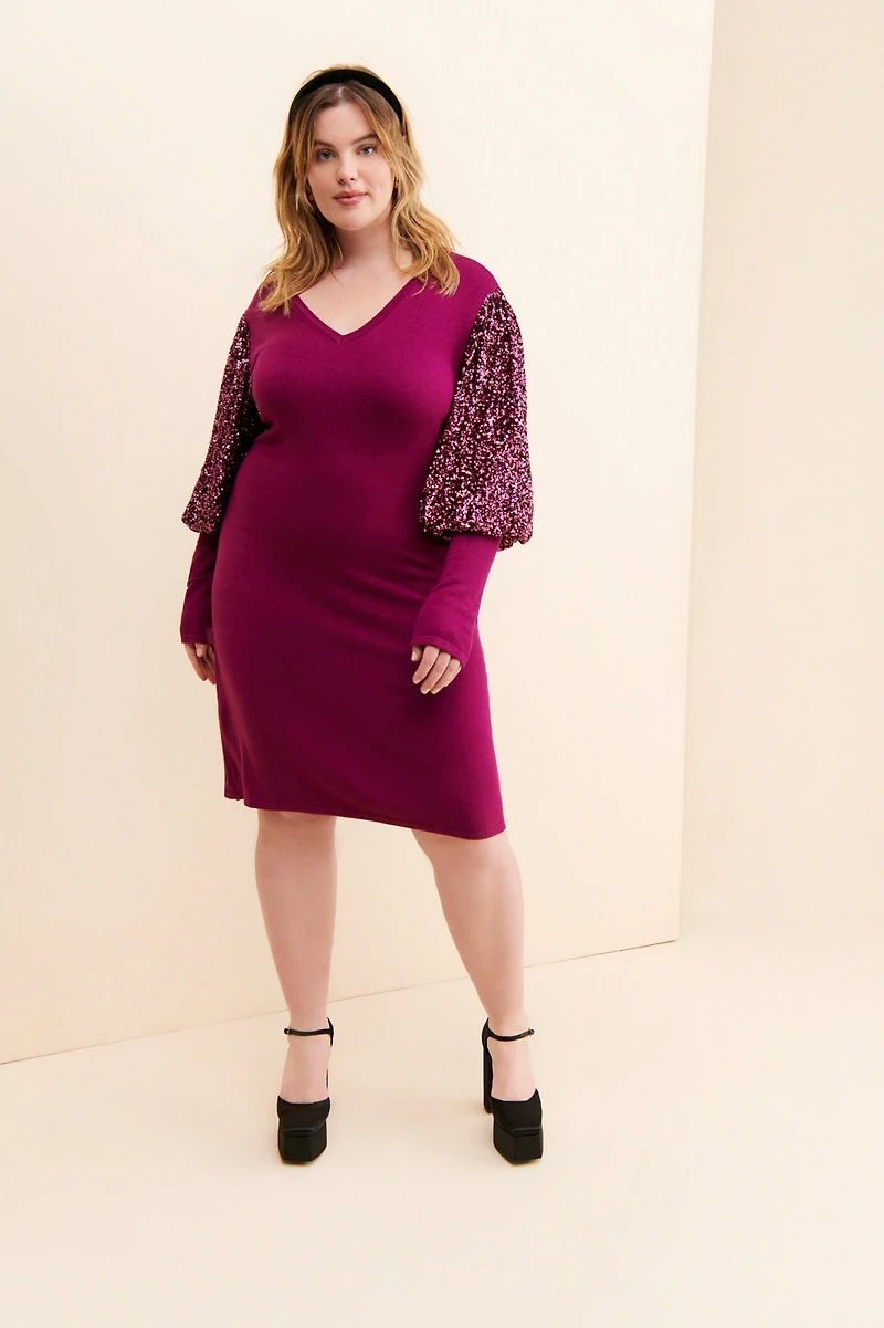 Bl-nk Lilianna Sequin Sleeved Dress