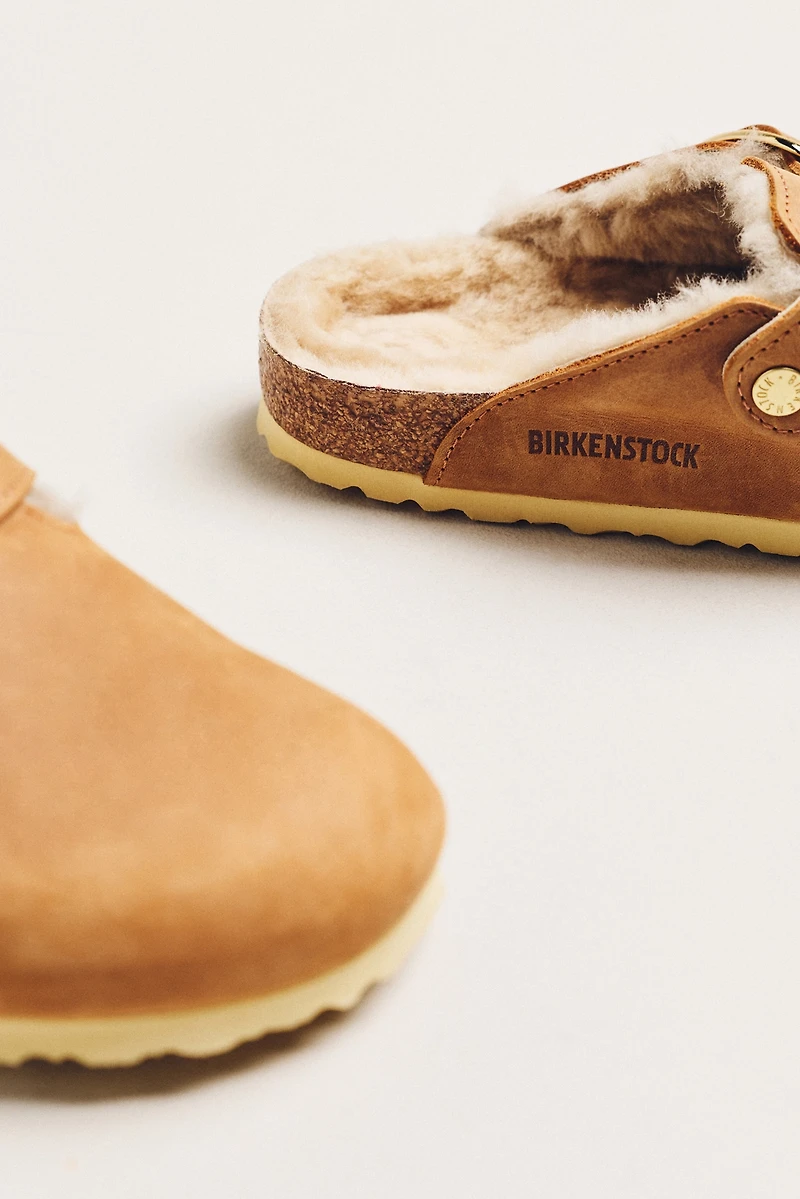Birkenstock Boston Big Buckle Shearling Clogs