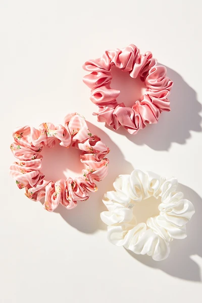 Slip Pure Silk Petal Scrunchies, Set of 3