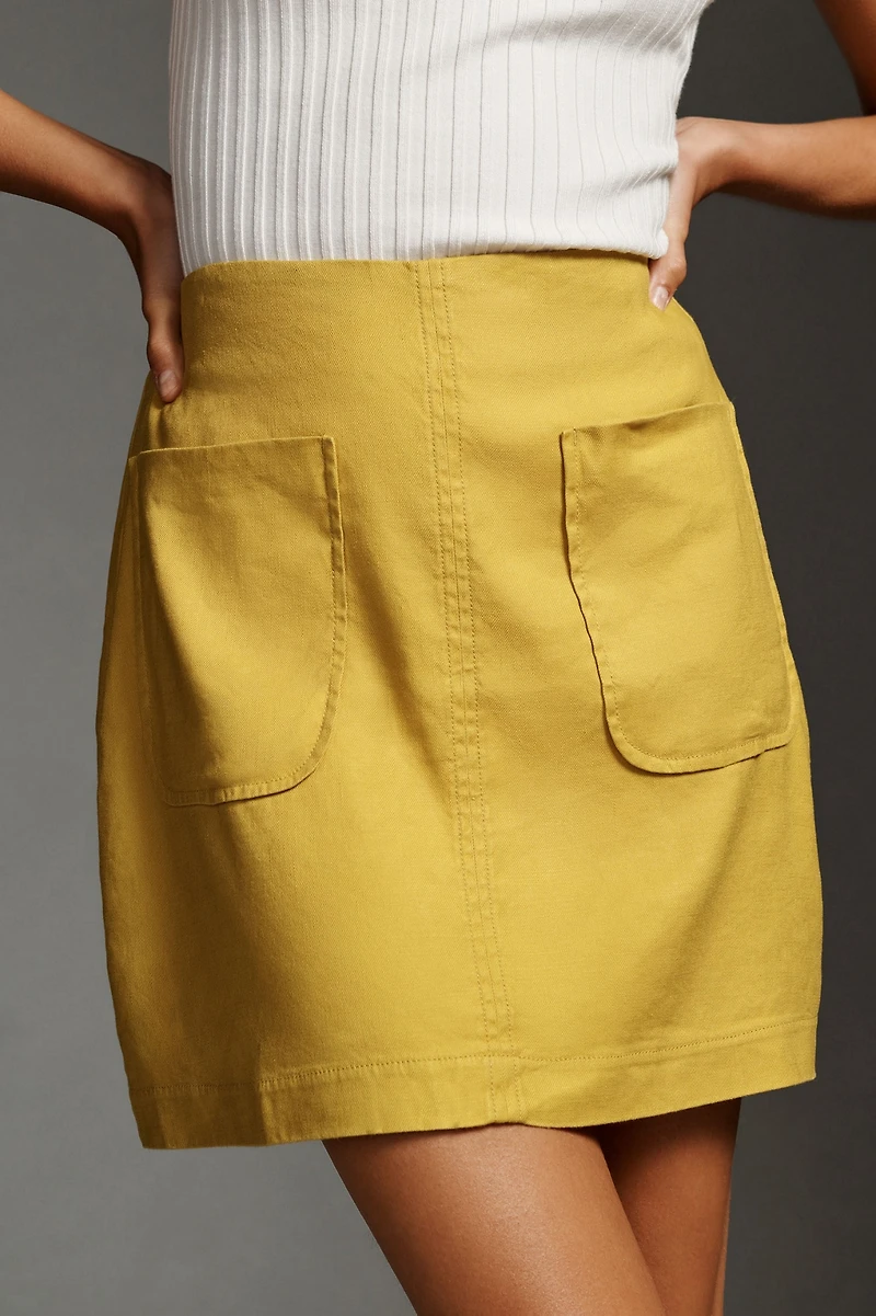 Maeve A-Line Patch Pocket Mini Skirt