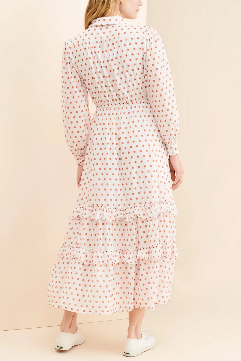Steele Quinn Polka Dot Maxi Dress