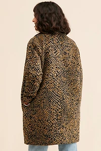 See U Soon Snake Print Overcoat