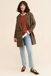 See U Soon Snake Print Overcoat