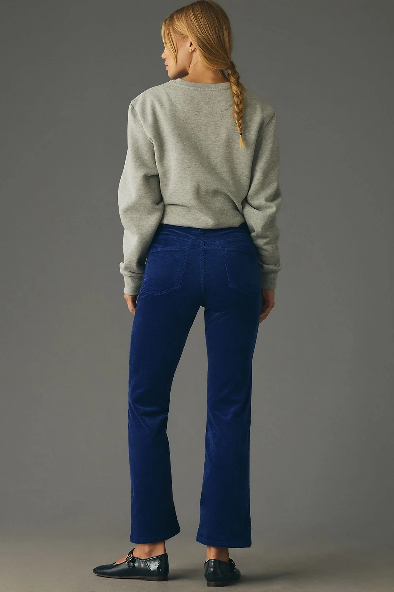 Pilcro The Yaya Mid-Rise Corduroy Crop Flare Jeans