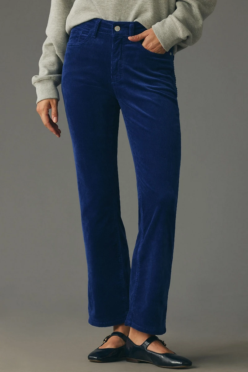 Pilcro The Yaya Mid-Rise Corduroy Crop Flare Jeans