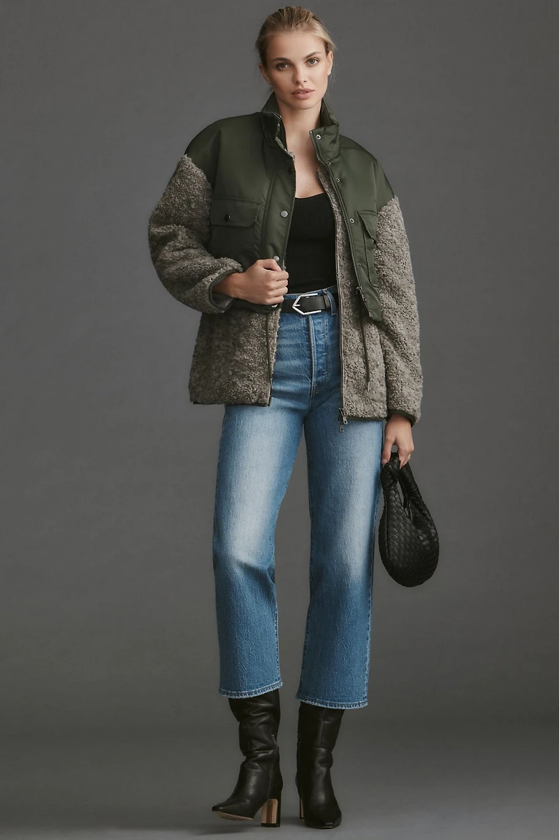 Avec Les Filles Fleece Twofer Jacket