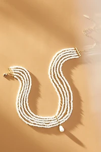 Micropearl Layered Choker Necklace