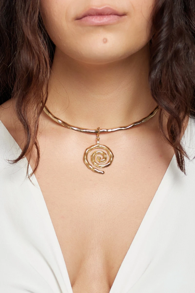 Deux Lions Jewelry Sacred Spiral Choker