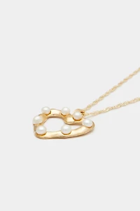 Deux Lions Jewelry Lulu Pearl Heart Necklace