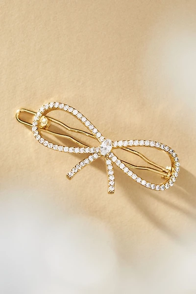 Rhinestone Bow Hair Clip