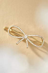Rhinestone Bow Hair Clip