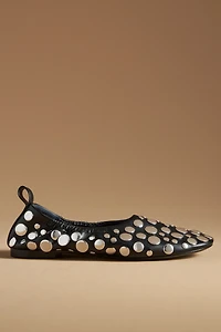 SIMONMILLER Riad Studded Ballet Flats