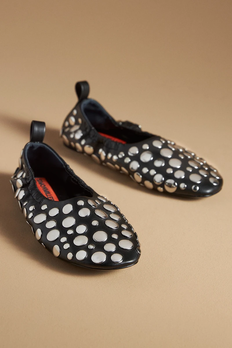 SIMONMILLER Riad Studded Ballet Flats