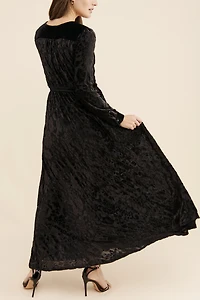 ModCloth Velvet Wrap Maxi Dress