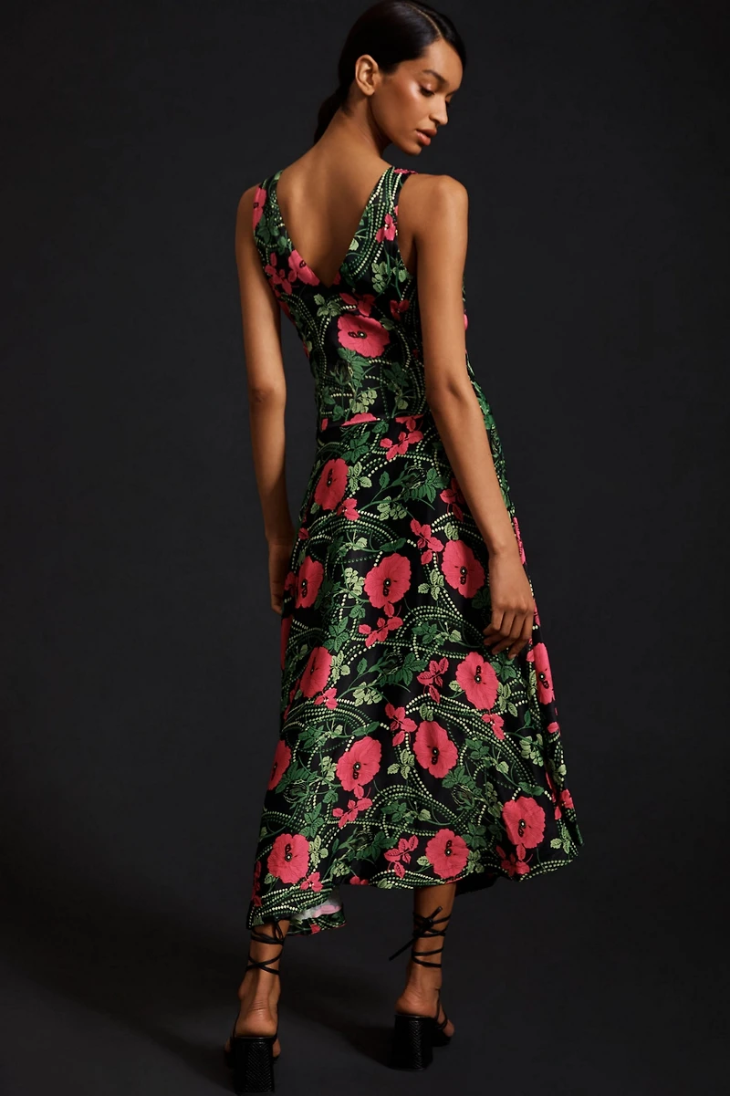 Maeve Ruched Midi Dress