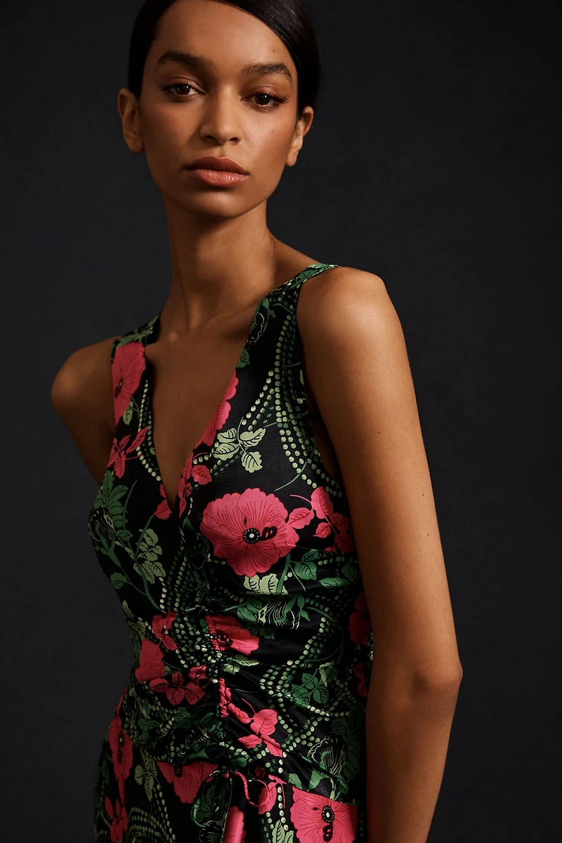 Maeve Ruched Midi Dress