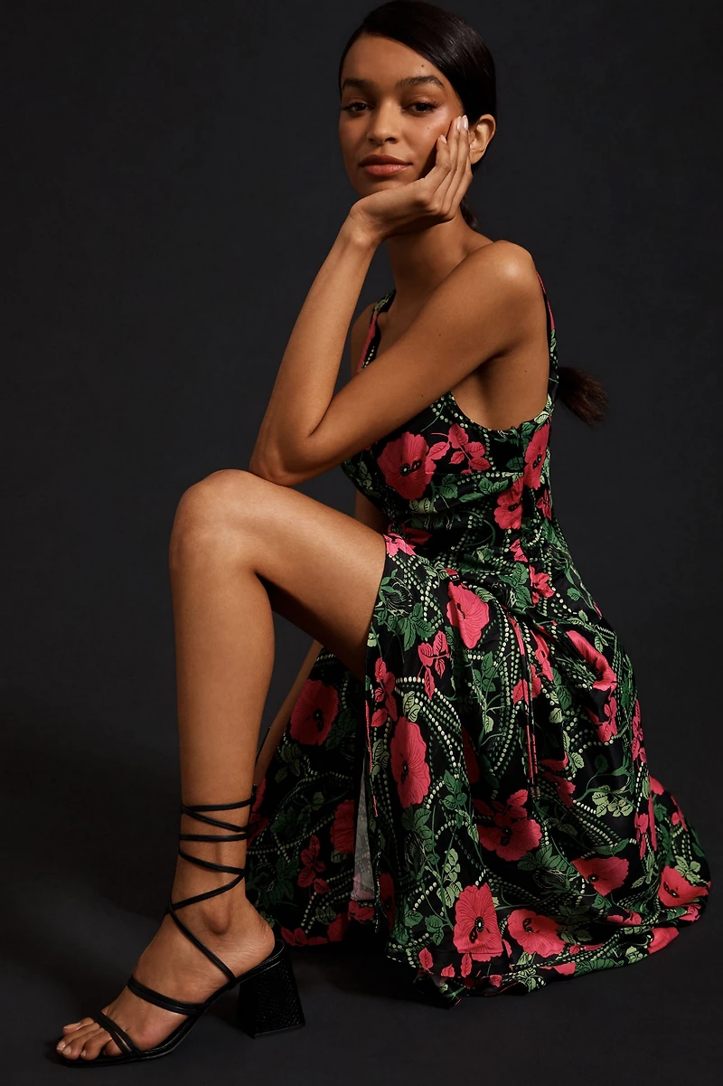 Maeve Ruched Midi Dress