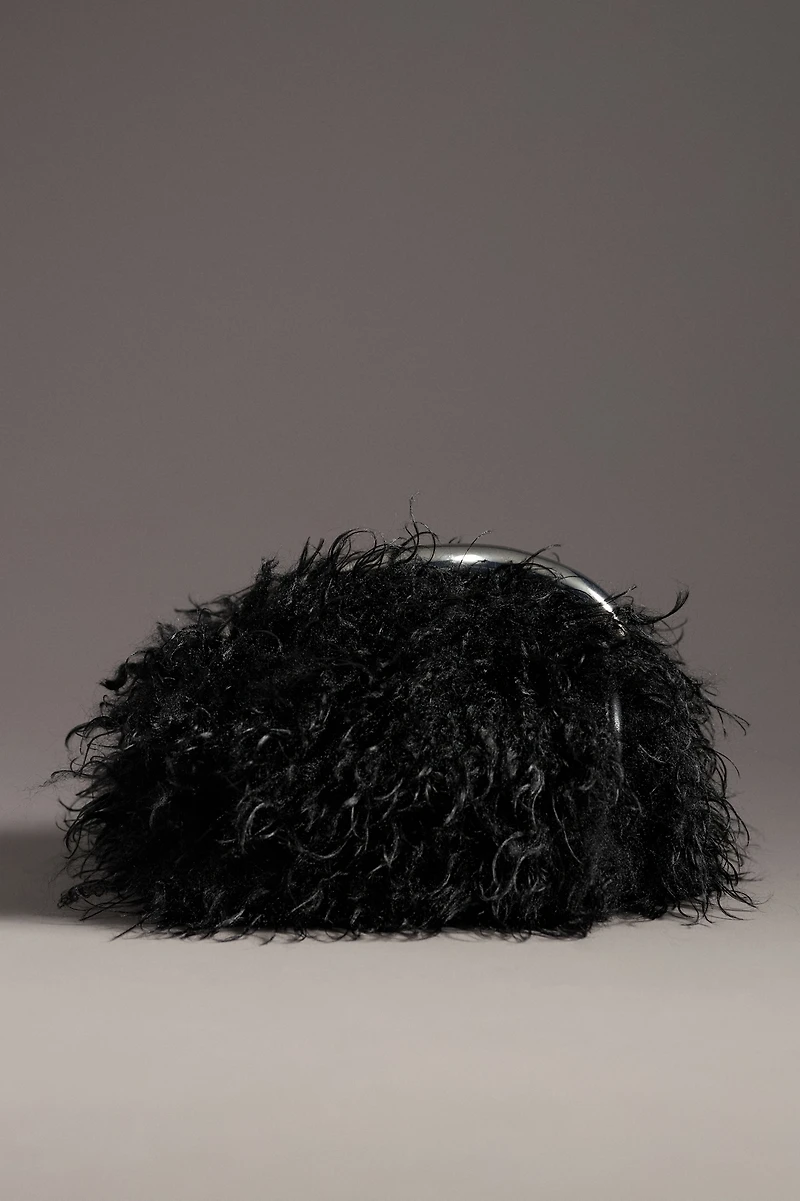 SIMONMILLER Curly Faux-Fur Top-Handle Bag