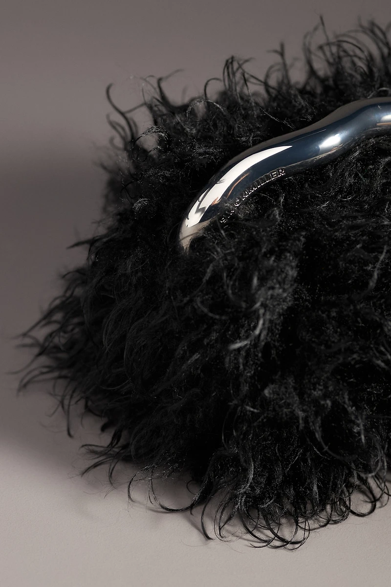 SIMONMILLER Curly Faux-Fur Top-Handle Bag